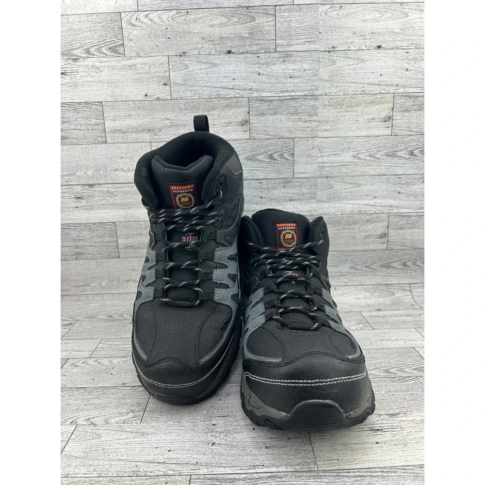 Skechers Work Steel Toe Waterproof Slip Resistant Men's‎ Boots Size 10.5